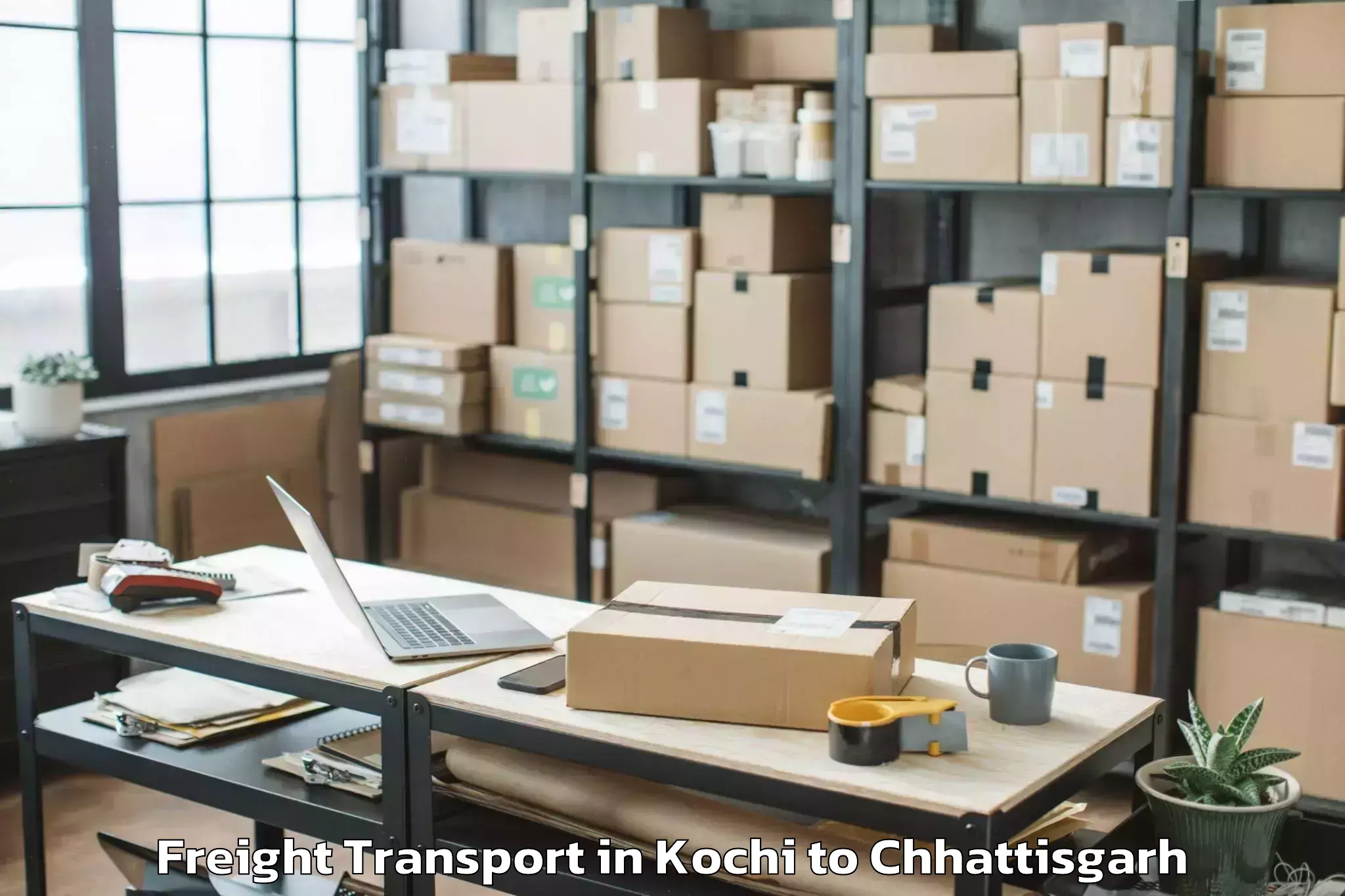 Reliable Kochi to Kharora Freight Transport